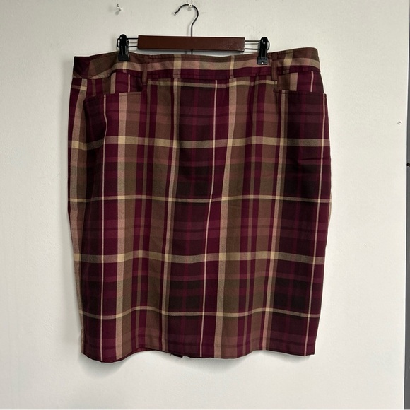Women’s 20 Plaid Skirt Flat‎ Front Pockets Preppy Academia Gothic Grunge Punk - Picture 1 of 12